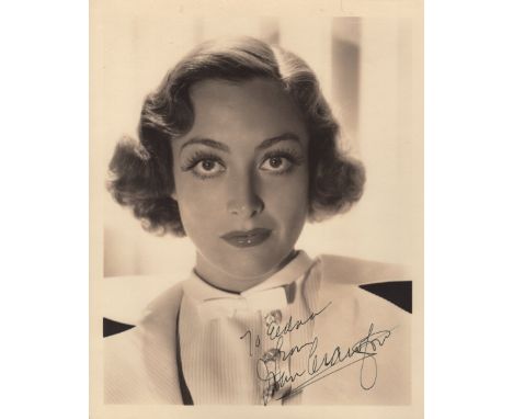 CRAWFORD JOAN: (1905-1977) American Actress, Academy Award winner. Vintage signed and inscribed sepia 8 x 10 photograph of Cr