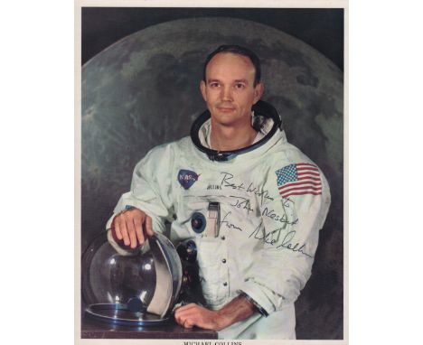 COLLINS MICHAEL: (1930-    ) American Astronaut, Command Module Pilot of Apollo XI, 1969. Signed and inscribed colour 8 x 10 