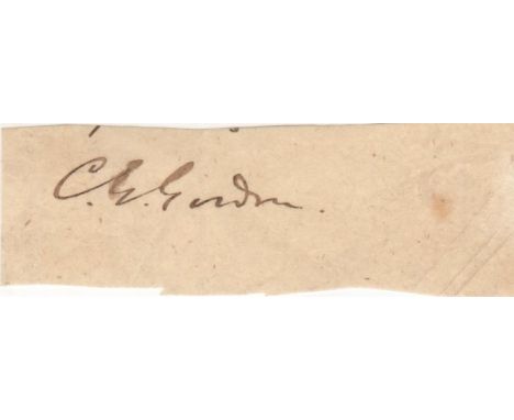 GORDON CHARLES GEORGE: (1833-1885) British Army officer, known as Chinese Gordon. Fountain pen ink signature ('C.G. Gordon') 