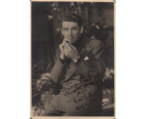  MUNI PAUL: (1895-1967) Austrian-Hungarian born American Actor, Academy Award winner. A good vintage signed and inscribed 7 x