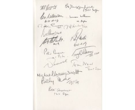 BATTLE OF BRITAIN: Small selection of signed hardback books each multiple signed by various Battle of Britain pilots includin