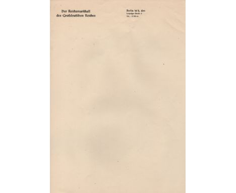 [GOERING HERMANN]: (1893-1946) German Political & Military Leader, a leading member of the Nazi Party and Commander-in-Chief 