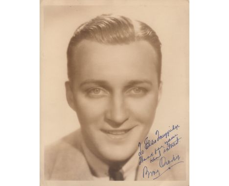  CROSBY BING: (1903-1977) American Singer & Actor, Academy Award winner. Vintage signed and inscribed sepia 8 x 10 photograph