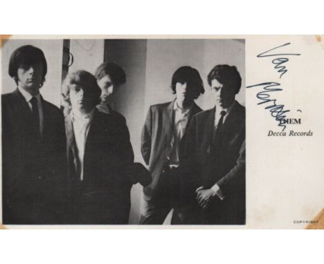  MORRISON VAN: (1945-  ) Northern Irish Singer-Songwriter. Vintage signed postcard photograph, the image depicting Morrison s