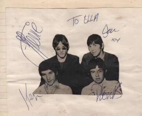 SMALL FACES: Vintage signed and inscribed magazine photograph by all four members of the band individually, comprising Steve 