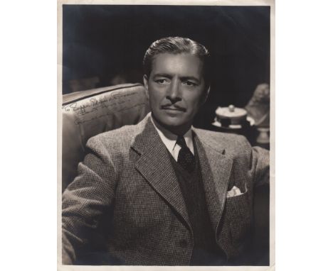  COLMAN RONALD: (1891-1958) English Actor, Academy Award winner. A good vintage signed and inscribed 8 x 10 photograph of Col