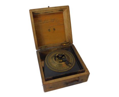 An Austrian 1915/1920 compass, Otto A Ganser, Wien, numbered 8561, marked 15GK, in a wooden carry case.