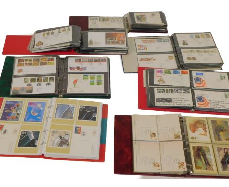 A group of Royal Mail and other first day covers, contained in five albums, together with two albums, containing Royal Mail p
