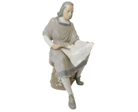 A Nao porcelain figure modelled as Christopher Columbus, 28.5cm high. 