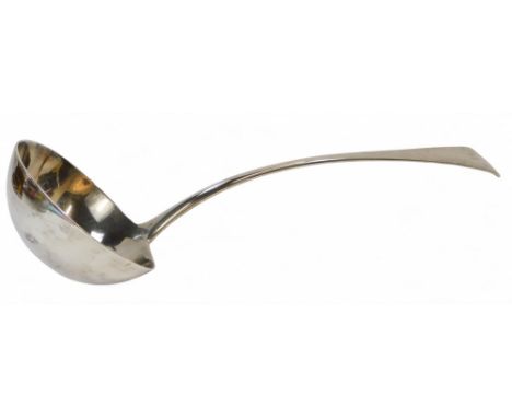 A George III silver Old English pattern soup ladle, initial engraved, Richard Crossley &amp; George Smith IV, London 1789, 6.