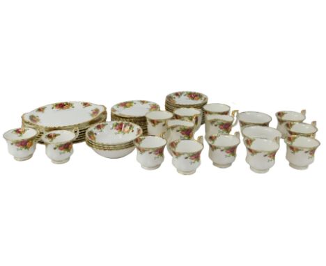 A Royal Albert part tea, coffee and dinner service, comprising nine teacups, three coffee mugs, twelve saucers, four breakfas