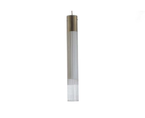 An 'Illum' pendant light, designed by Foster &amp; Partners for Nemo, the tubular glass shade with reeded detailing, surmount