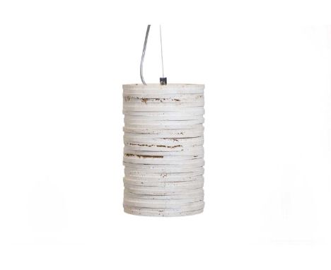 An Italian 'Strato' pendant light, modern, manufactured by Serafini, with a travertine shade, Provenance: Cameron Peters Fine