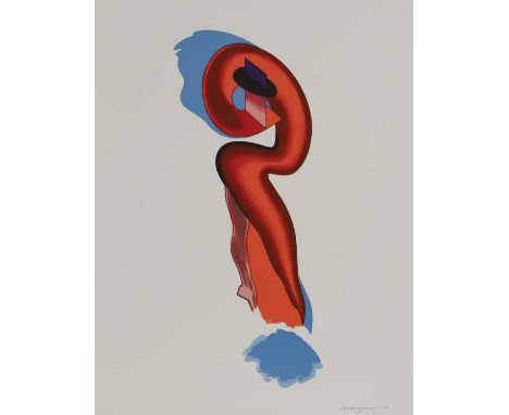 ▲ Allen Jones RA (b.1937) 'Question Time'lithograph in colours, signed and dated 'Allen Jones 82' in pencil l.l.sheet 65 x 49