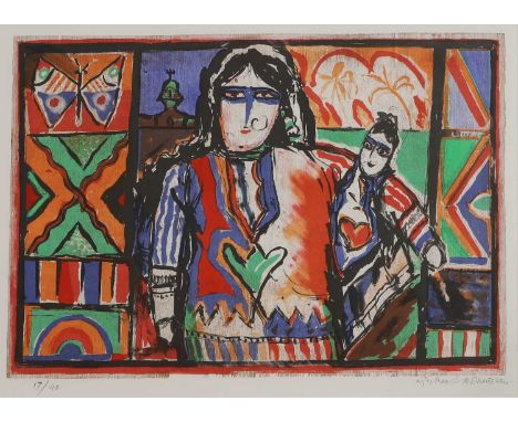 ▲ Michael Rothenstein RA (1908-1993) 'Indian Doll' lithograph in colours, 1986, signed 'Michael Rothenstein' in pencil l.r., 