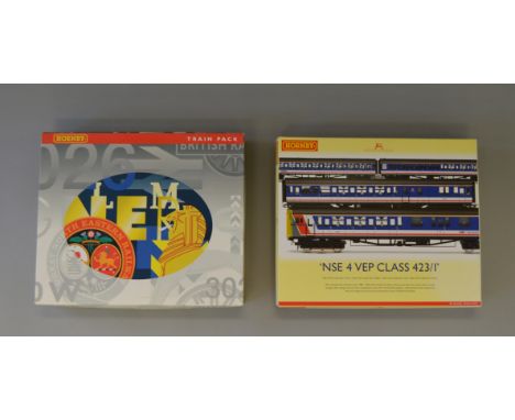 OO Gauge. Hornby 2 x train packs. R.2297B BR class 110 3-car DMU set & R.2947 DCC ready Network South East class 423/1 4 car 