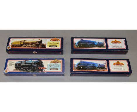 OO Gauge. Bachmann. 4 x locomotives. LNER A4 "Peregrine" blue, BR A4 "Dominion of New Zealand" green L/Crest, BR B1 class "Wi