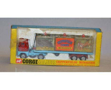 Corgi Major Toys No. 1139 Chipperfields Menagerie Scammel Handyman MK. 3 Tractor Unit & Trailer. Includes 1 bear, 2 lions, 2 