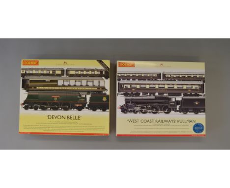 OO Gauge. Hornby. 2 x DCC ready train packs. R.2979 "West Coast Railways" Pullman BR class 5 locomotive No.44932 with 3 Pullm
