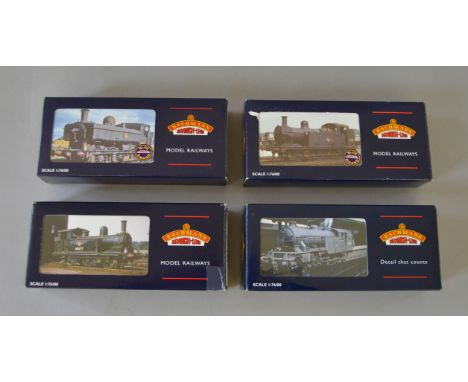 OO Gauge. Bachmann. 4 x tank locomotives. BR 57xx pannier tank L/C No.5757, BR 3F Jinty E/C No.47279, BR V1 class L/C No.6763