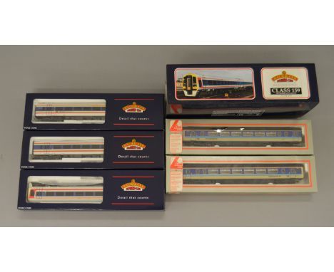 OO Gauge. Bachmann & Lima 2 x DMU sets. Class 159 3 car DMU set Network Southwest & 2 car BR  Super Sprinter set.