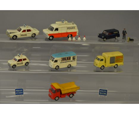 Dinky Toys No. 297 Police Vehicles Gift Set models together with Corgi Police Van with man and dog figures together with 3 ot