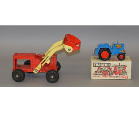 Triang pressed steel dumper together with a boxed Triang Jumbo Tractor (2)