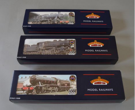 OO Gauge. Bachmann. 3 x DCC ready locomotives. LMS Ivatt class 2MT black No.6404, BR Ivatt class 4 E/C black & LNER K3 black 