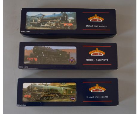 OO Gauge. Bachmann. 3 x locomotives. BR B1 class "Impala" Doncaster green, BR A1 class  "North Eastern" Blue E/Crest & BR WD 