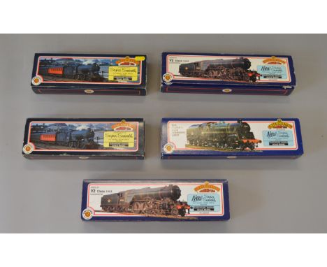 OO Gauge. Bachmann. 5 x locomotives. LNER V2 wartime black No.3650, BR J39 L/Crest No.64967, BR J39 L/Crest No.64970, BR. V2 