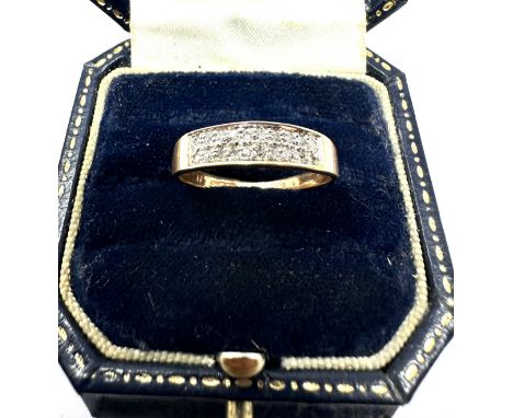9ct gold diamond ring weight 2.1g 