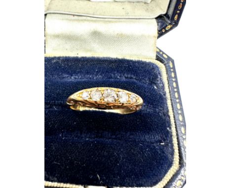 Antique 18ct gold diamond ring weight 3.5g 