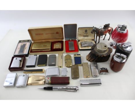 Cigarette Lighters Inc Vintage Table / Desk Ronson Zippo Colibri Cyclone Job Lot 