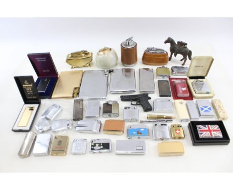 Cigarette Lighters Inc Vintage Table / Desk Ronson Zippo Colibri Combi Job Lot 