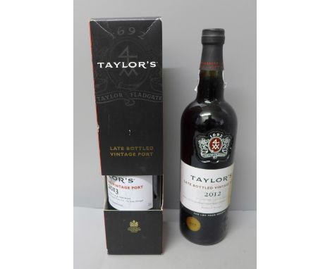 Two bottles of Taylors vintage port, 2012 and 2013 