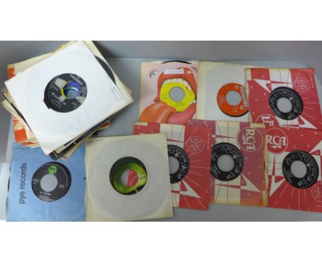 Forty-nine 7" singles, Rolling Stones, Badfinger, Jethro Tull, Crosby, Stills &amp; Nash, Grateful Dead, The Animals, The Spe