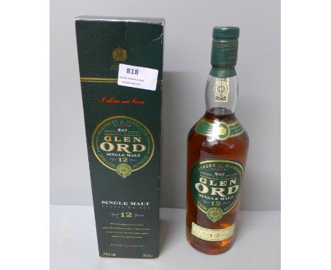 One bottle, Glen Ord single malt Scotch whisky, aged 12 years 