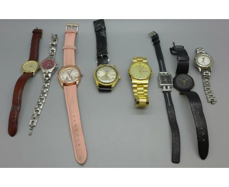A collection of wristwatches including Timex and Citizen 