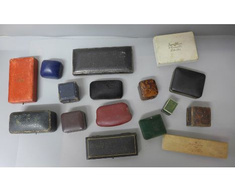 A collection of vintage jewellery boxes 