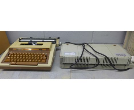 An Amstrad PPC640 portable computer and an Electron Automatic typewriter **PLEASE NOTE THIS LOT IS NOT ELIGIBLE FOR POSTING A