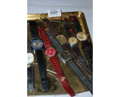 A quantity of watches including Smith's, Sekonda, Timex, Reflex etc.