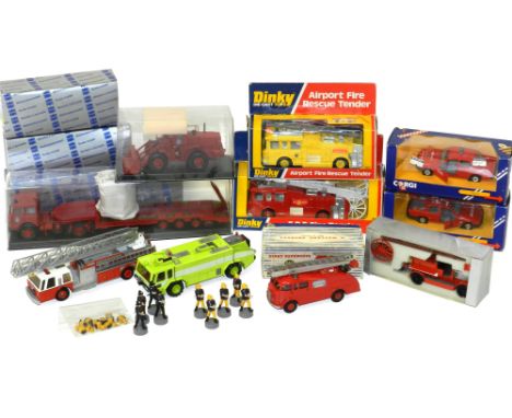 Dinky, Corgi, Conrad and Old Cars Fire Service related diecast vehicles. Dinky: 955 Fire Engine with ladder, red with Superto