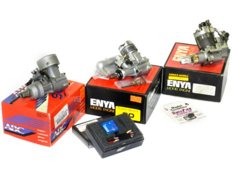 Model Glow Engines: Enya 30 2-stroke, Enya 35 4-stroke, S.C. 21 Marine plus Gyro: Enya 30 Super Sport High performance 2 Stro