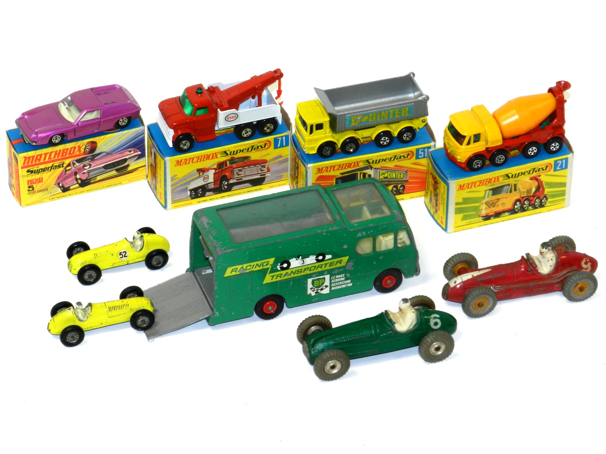 Dinky and Matchbox Grand Prix Cars and boxed Matchbox 1970s Superfast ...