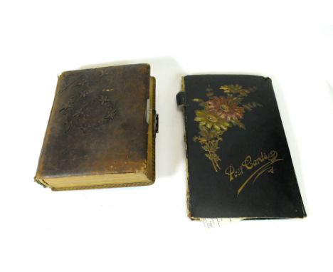 A Victorian photograph album containing a collection of portrait photographs, on photographer’s cards detailing studios in Ab