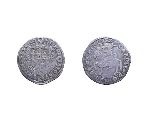 Charles I, 1625 Halfcrown. 14.62g, 35.9mm, 4h. Tower mint under king, mintmark lis, type 1a2. Obv: First horseman, horse capa