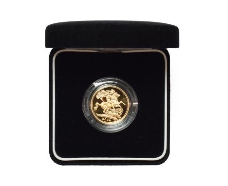 Elizabeth II, 2004 Proof Sovereign. Obv: Fourth portrait right. Rev: St. George and the dragon, 2004 in exergue. Proof FDC. C