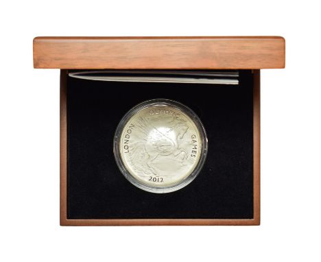 London Olympics 2012 Official Silver Proof £10, obv. Rank-Broadley portrait of the Queen, rev. 'LONDON OLYMPIC GAMES 2012' ar