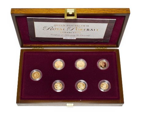 Queen Elizabeth II Royal Portrait Collection comprising: 4 x sovereigns: 1963 (Gillick), 1980 (Machin), 1986 (Maklouf) &amp; 