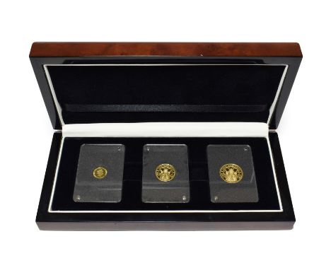 Tristan da Cunha Sovereign Collection 2015 'Longest Reigning Monarch,' a 3-coin commemorative proof set comprising sovereign 